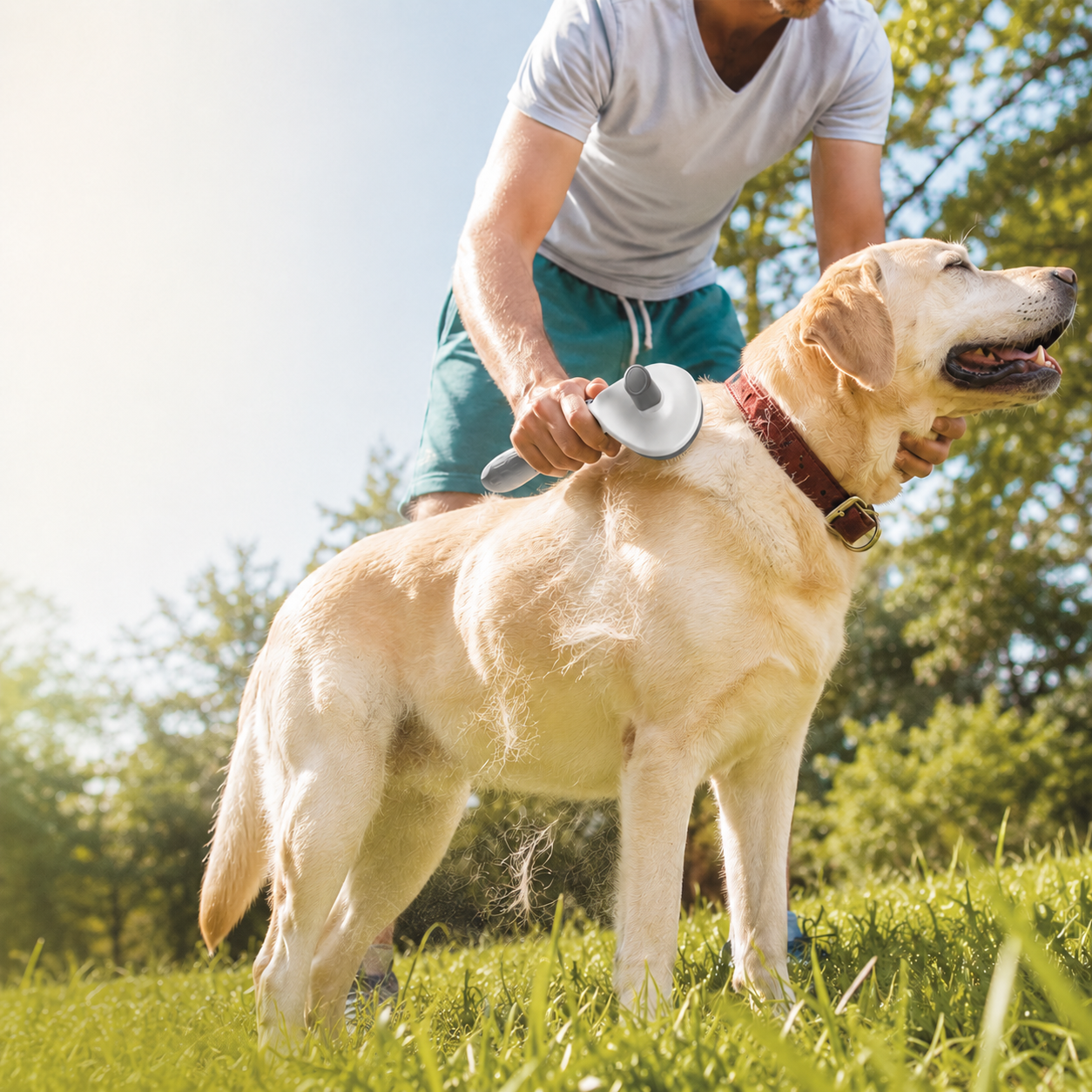 Self Cleaning Pet Brush for Dogs & Cats