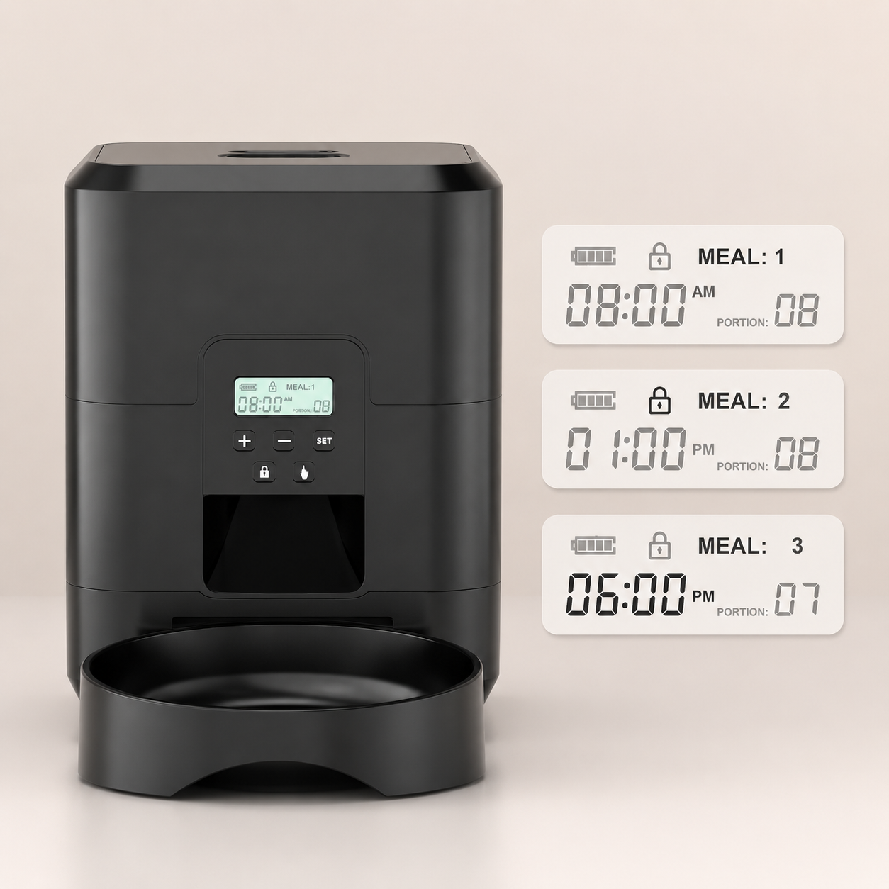 Automatic Pet Feeder | WiFi App, Voice & Battery Backup