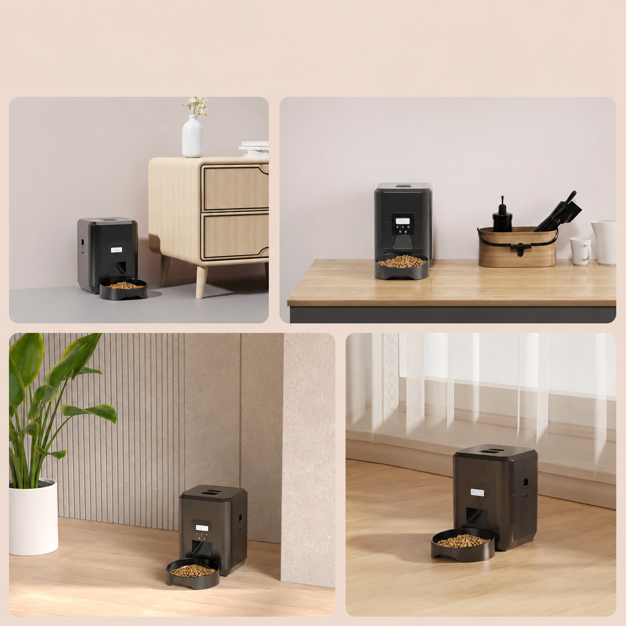 Automatic Pet Feeder | WiFi App, Voice & Battery Backup