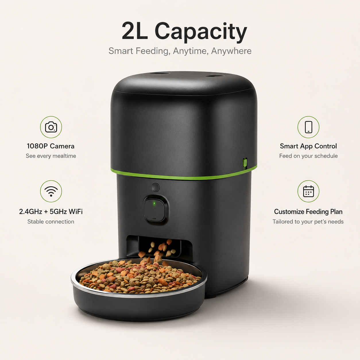 Automatic Pet Feeder with 1080P Camera & App Control