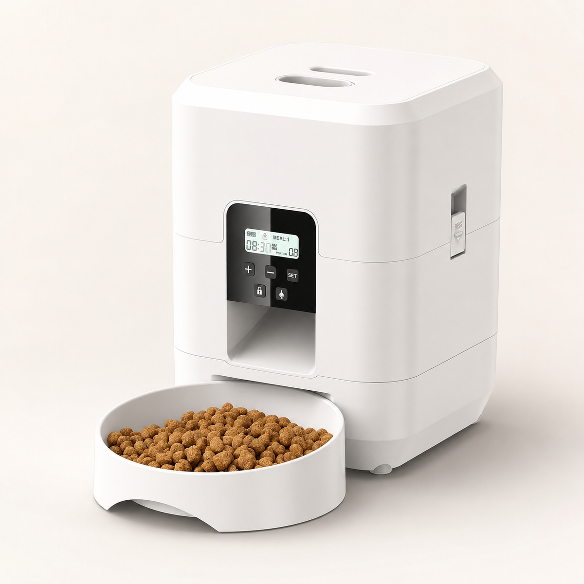 White Smart Automatic Cat & Dog Feeder