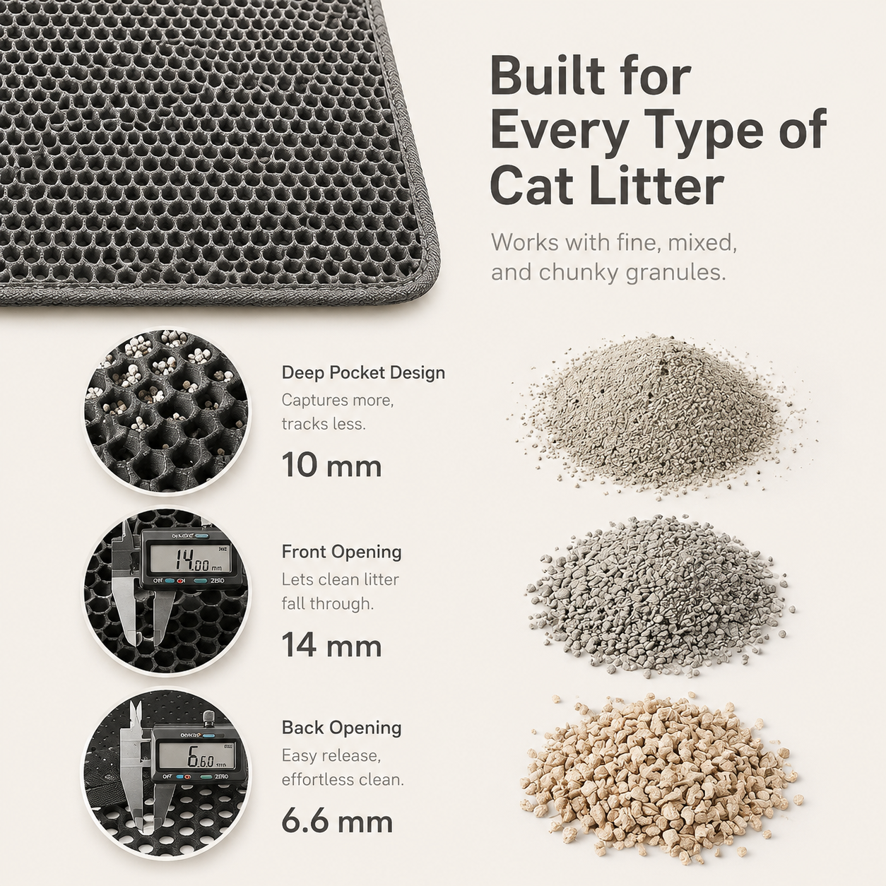 Cat Litter Mat | Waterproof Honeycomb Litter Trapper