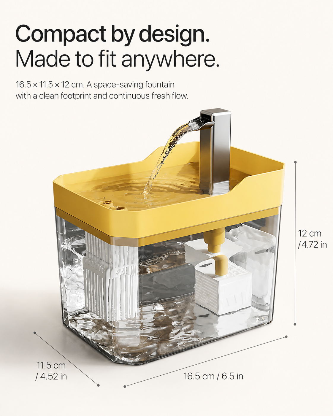 Cat Water Fountain 1.5L Filtered, Ultra Quiet
