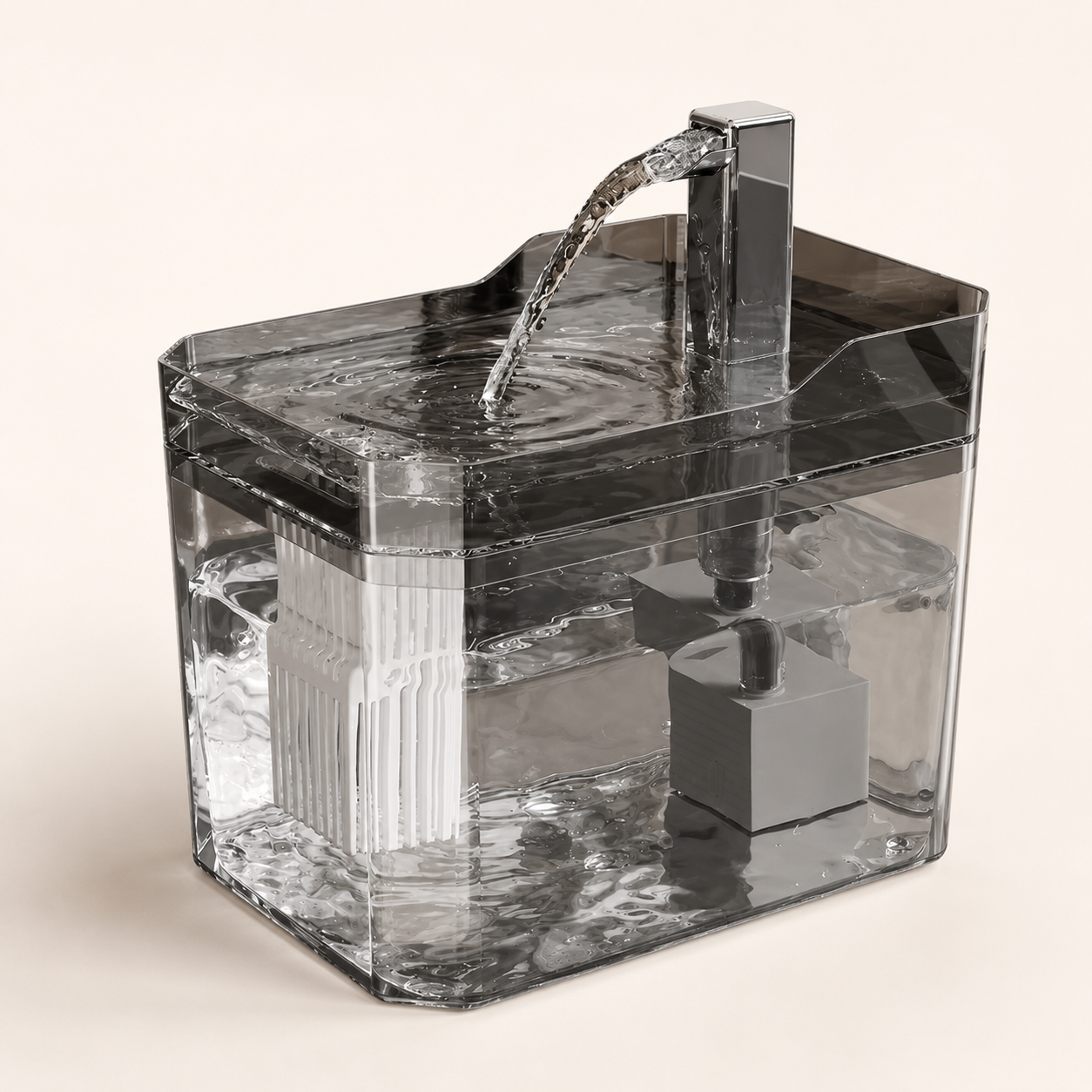 Cat Water Fountain 1.5L Filtered, Ultra Quiet