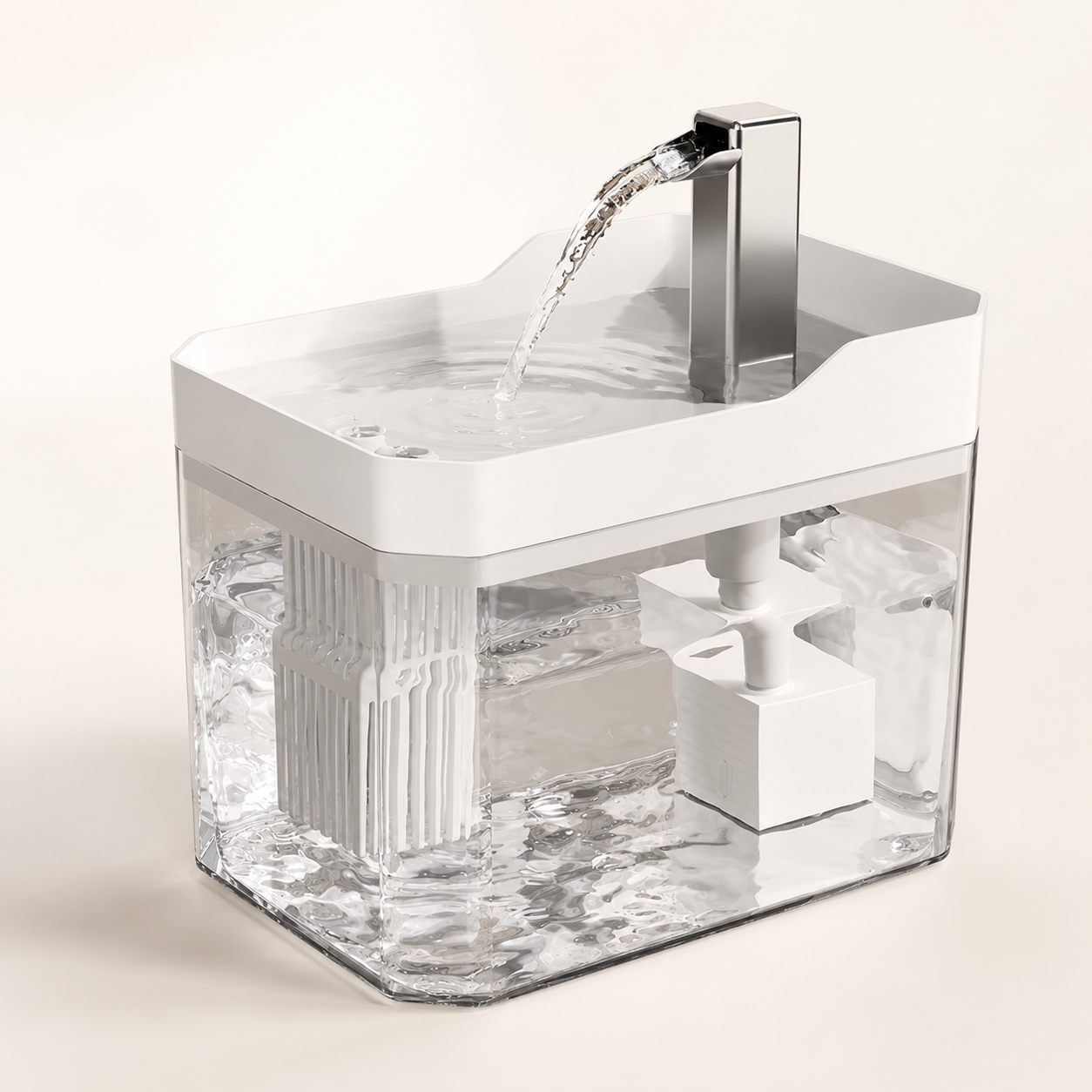 Cat Water Fountain 1.5L Filtered, Ultra Quiet
