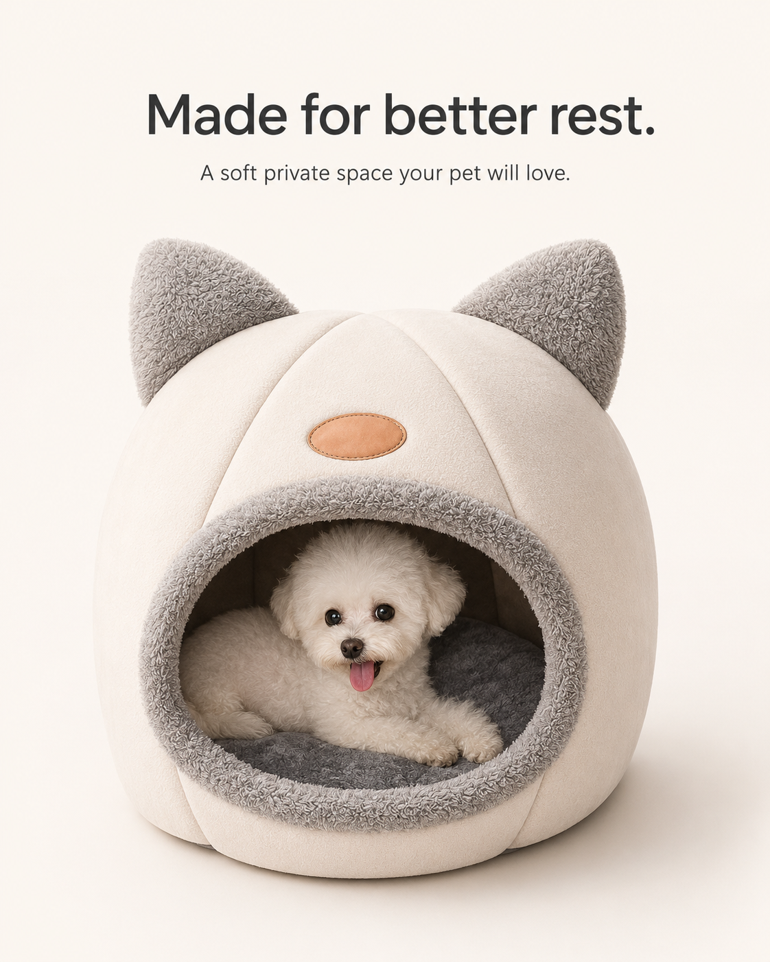 Calming Cat Cave Bed | Warm Enclosed Hideaway