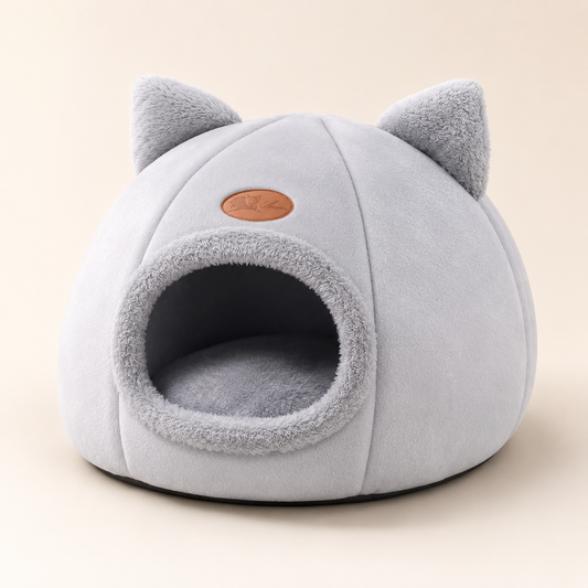 Calming Cat Cave Bed | Warm Enclosed Hideaway