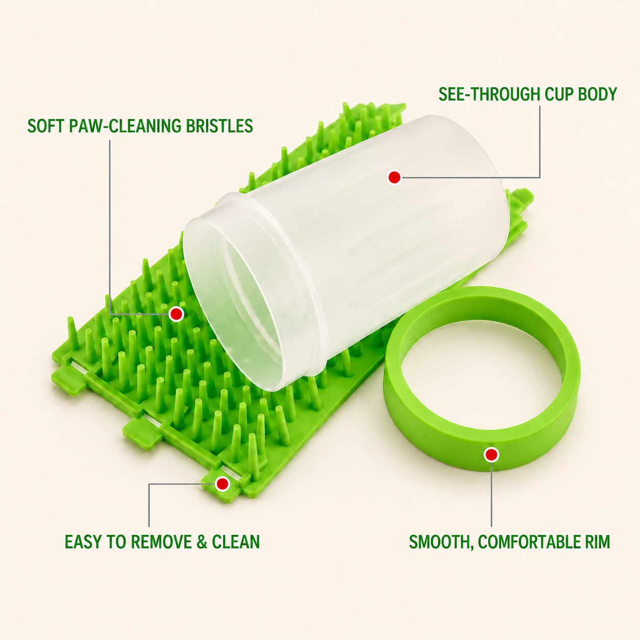 Dog Paw Cleaner Cup | Wash Muddy Paws in Seconds