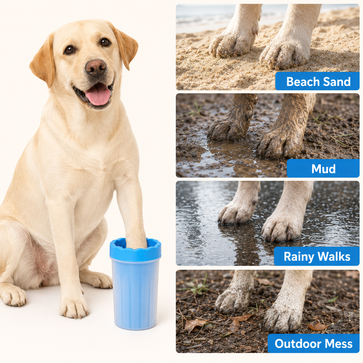 Dog Paw Cleaner Cup | Wash Muddy Paws in Seconds