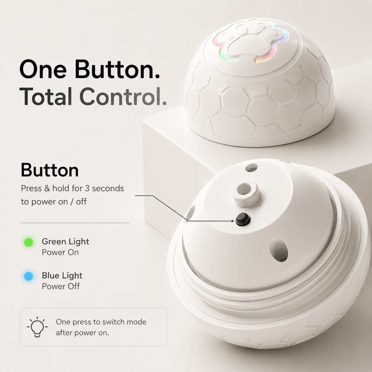 Interactive Dog Ball | Self Rolling Smart Pet Toy