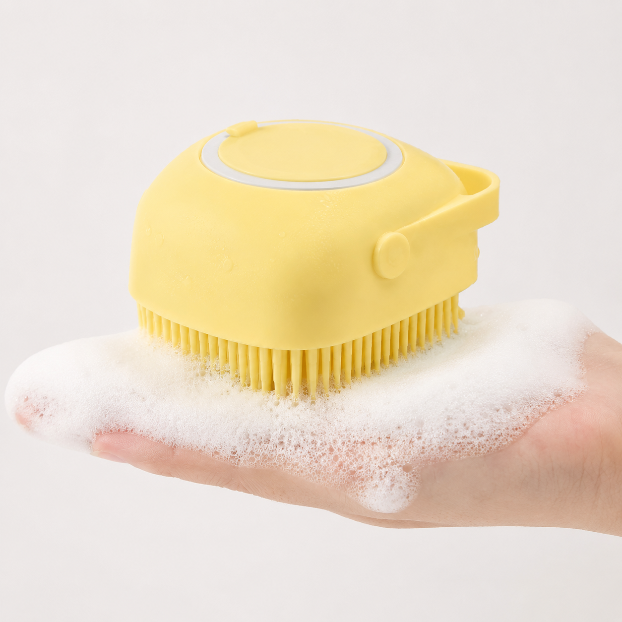 2 in 1 Pet Bath Brush & Shampoo Dispenser | Soft Silicone