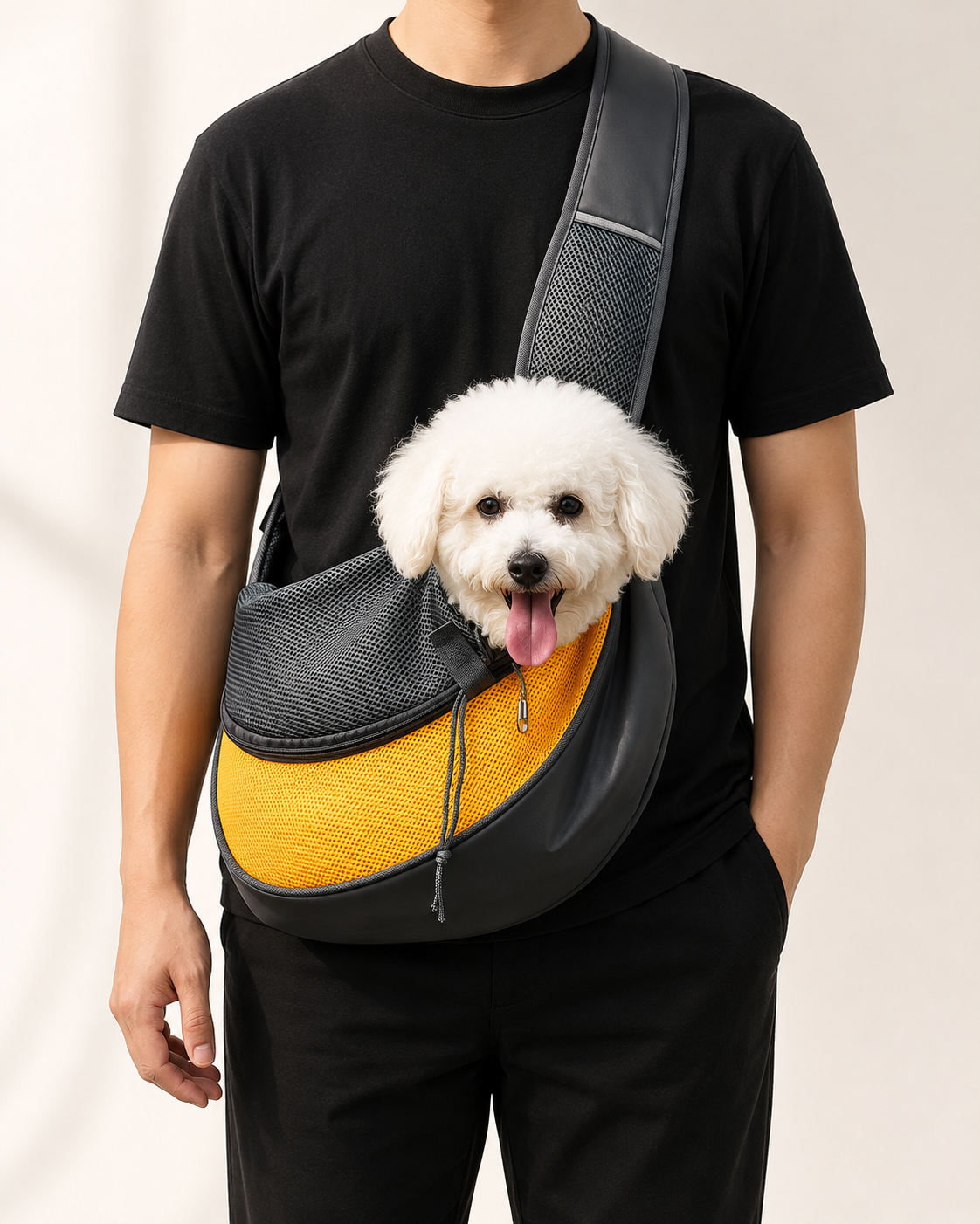 Hands Free Pet Sling Carrier for Small Dogs & Cats