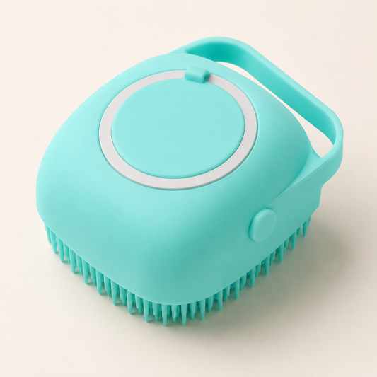 2 in 1 Pet Bath Brush & Shampoo Dispenser | Soft Silicone