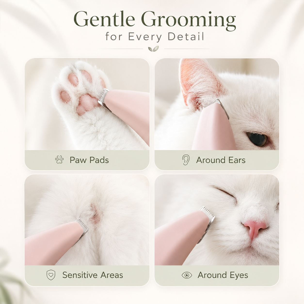 Quiet Pet Trimmer for Dogs & Cats | Paw, Face & Sanitary Clipper